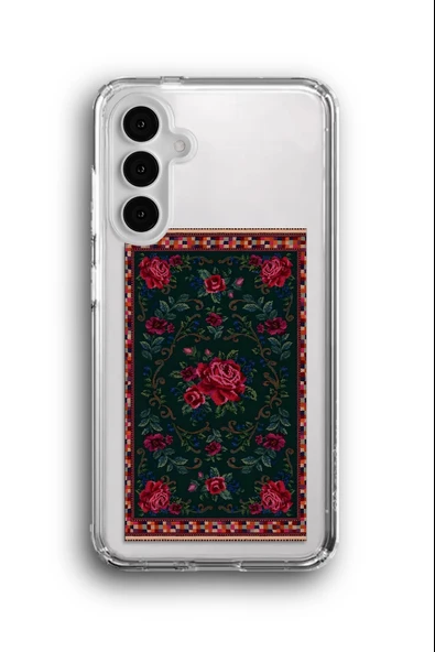 Samsung Galaxy A15 Uyumlu Baskılı Şeffaf Kılıf Kapak "Yerel Uşak Halısı"