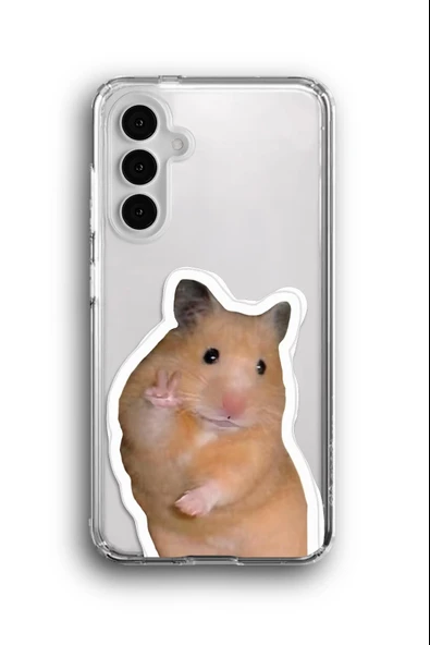 Samsung Galaxy A15 Uyumlu Baskılı Şeffaf Kılıf Kapak "Kıps Hamster Fare"