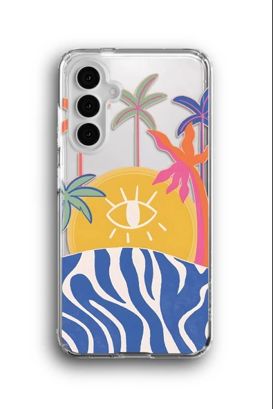 Samsung Galaxy A15 Uyumlu Baskılı Şeffaf Kılıf Kapak "Karayipler"