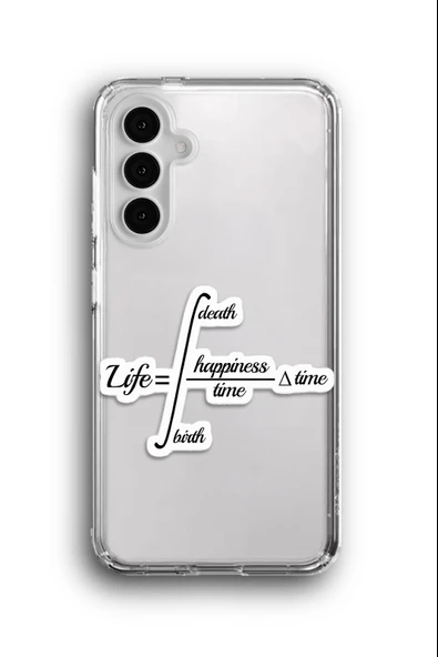 Samsung Galaxy A16 Uyumlu Baskılı Şeffaf Kılıf Kapak "Mutluluğun Denklemi"