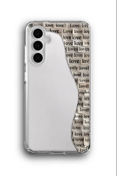 Samsung Galaxy A24 Uyumlu Baskılı Şeffaf Kılıf Kapak "Love Book"