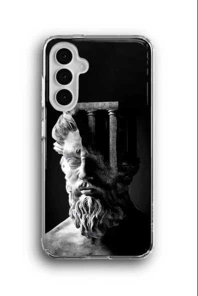 Samsung Galaxy A24 Uyumlu Baskılı Şeffaf Kılıf Kapak "Erkek Marcus Aurelius Filozof Plato"