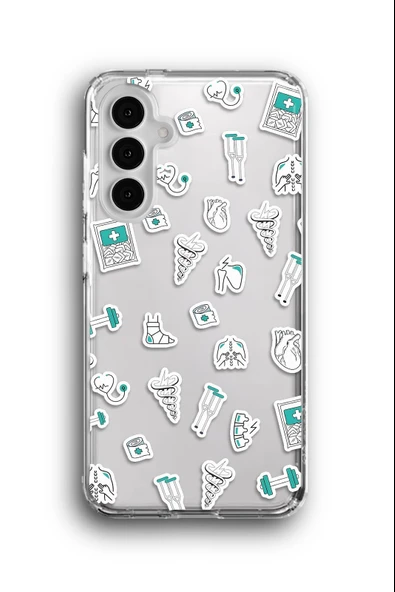 Samsung Galaxy A25 Uyumlu Baskılı Şeffaf Kılıf Kapak "Tıbbi Gereçler"