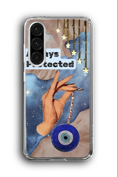 Samsung Galaxy A26 Uyumlu Baskılı Şeffaf Kılıf Kapak "Nazar Boncuk"