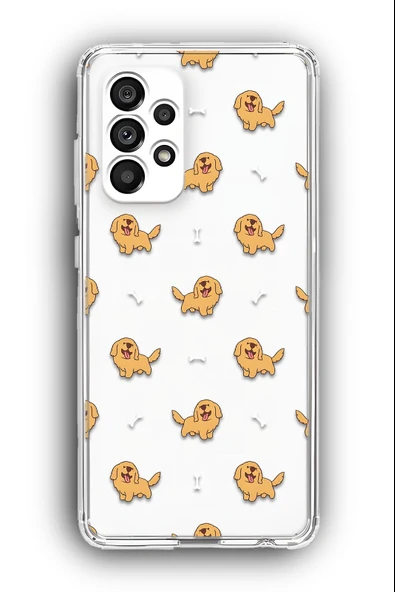 Samsung Galaxy A33 Uyumlu Baskılı Şeffaf Kılıf Kapak "Kemik Köpek Hav"