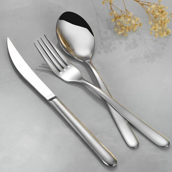 Kütahya Porselen Venus 72 Parça Çatal Bıçak Kaşık Takımı Sade