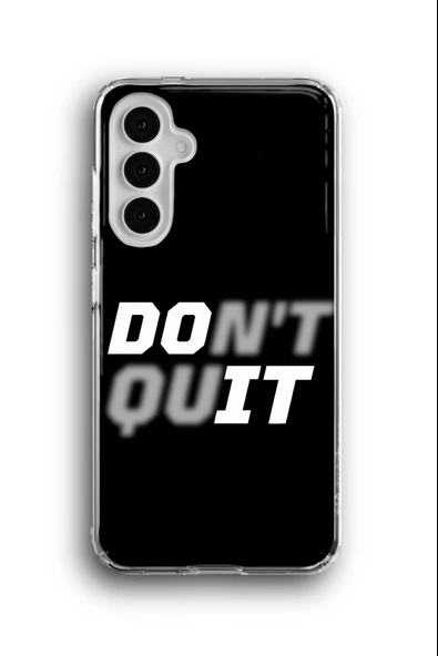 Samsung Galaxy A34 Uyumlu Baskılı Şeffaf Kılıf Kapak "Pes Etme Don'T Quit"