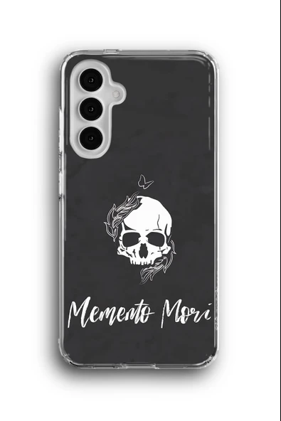 Samsung Galaxy A35 Uyumlu Baskılı Şeffaf Kılıf Kapak "Memento Mori"