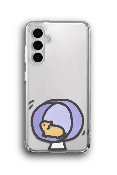 Samsung Galaxy A35 Uyumlu Baskılı Şeffaf Kılıf Kapak "Hamster Mini"