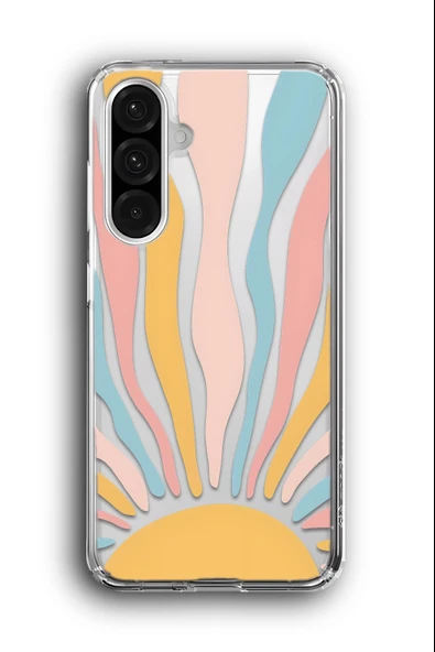 Samsung Galaxy A36 Uyumlu Baskılı Şeffaf Kılıf Kapak "Pastel 80Ler"