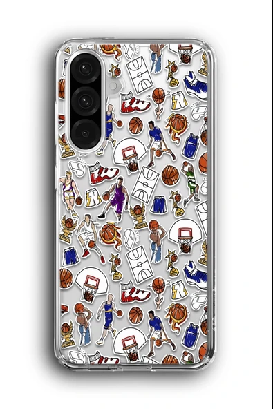 Samsung Galaxy A36 Uyumlu Baskılı Şeffaf Kılıf Kapak "Pota Dunk"