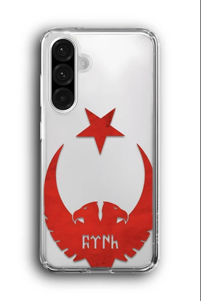 Samsung Galaxy A36 Uyumlu Baskılı Şeffaf Kılıf Kapak "Kırmızı Hilal Yıldız"