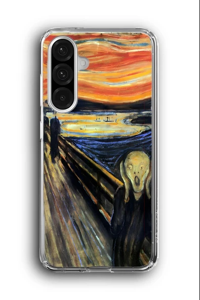 Samsung Galaxy A36 Uyumlu Baskılı Şeffaf Kılıf Kapak "Çığlık Atan Adam"