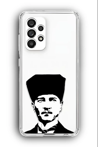 Samsung Galaxy A52 Uyumlu Baskılı Şeffaf Kılıf Kapak "Gazi Asker Mustafa Kemal"