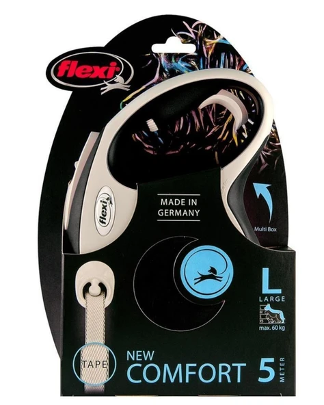 New Comfort Şerit Otomatik Köpek Gezdirme Tasması LARGE 5 Mt Max 60kg Siyah - Resim 4