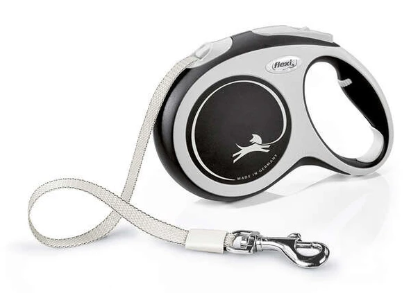 New Comfort Şerit Otomatik Köpek Gezdirme Tasması Medium 5 Mt Max 25kg Siyah - 3