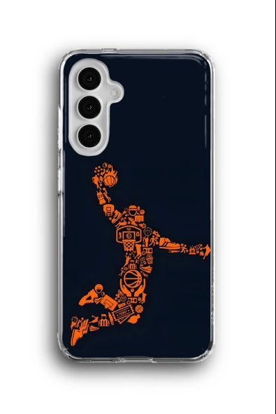 Samsung Galaxy A55 Uyumlu Baskılı Şeffaf Kılıf Kapak "Smaç Adam"