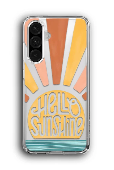 Samsung Galaxy A56 Uyumlu Baskılı Şeffaf Kılıf Kapak "Günaydın Sunshine"