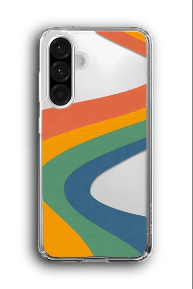 Samsung Galaxy A56 Uyumlu Baskılı Şeffaf Kılıf Kapak "Gökkuşağı"