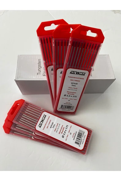 kitWeld Tungsten Elektrot Kırmızı 2.40x175 - 10 Adet
