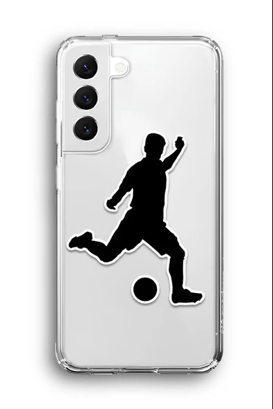 Samsung Galaxy S22 Uyumlu Baskılı Şeffaf Kılıf Kapak "Şut Gol" - 1