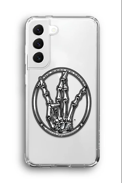 Samsung Galaxy S22 Uyumlu Baskılı Şeffaf Kılıf Kapak "Gang Hood İşareti"