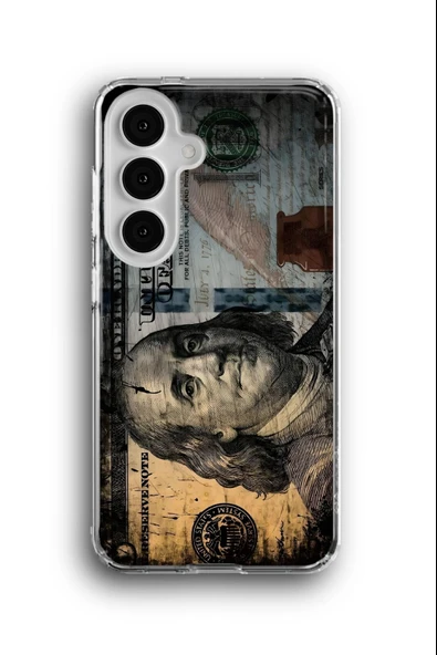 Samsung Galaxy S23 Uyumlu Baskılı Şeffaf Kılıf Kapak "Amerikan Dolar"