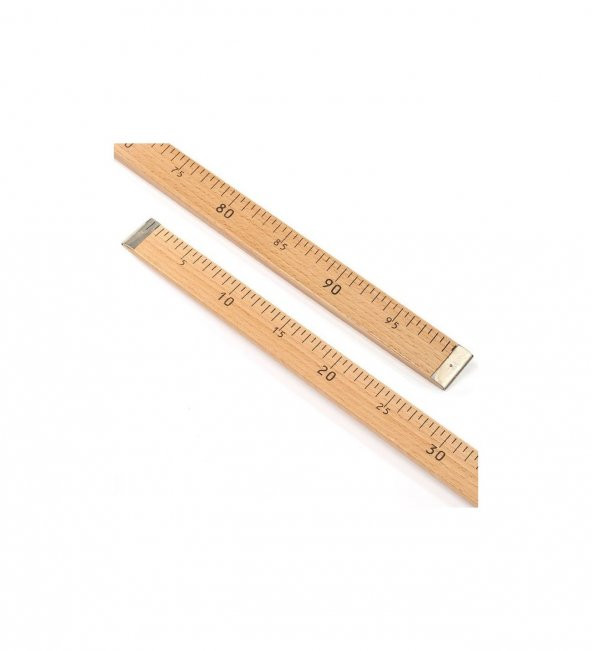 Ahşap Kumaş Metresi Manifaturacı Metresi - 1 mt - 2