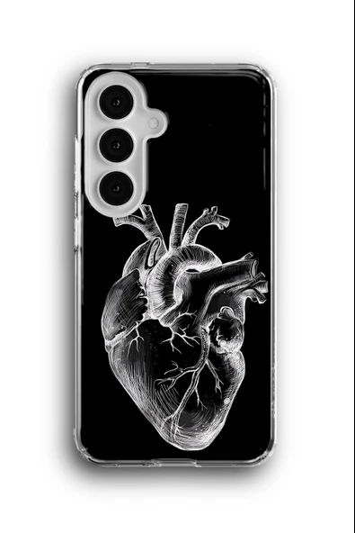 Samsung Galaxy S24 Uyumlu Baskılı Şeffaf Kılıf Kapak "Heart Kalp Anatomi"