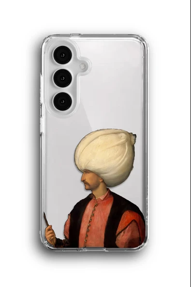 Samsung Galaxy S25 Plus Uyumlu Baskılı Şeffaf Kılıf Kapak "Sultan Süleyman Han Hazretleri"