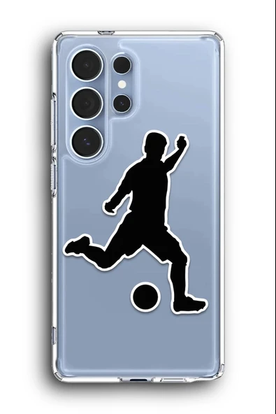 Samsung Galaxy S25 Ultra Uyumlu Baskılı Şeffaf Kılıf Kapak "Şut Gol"