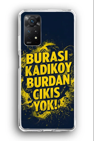 Xiaomi Redmi Note 11 Pro Uyumlu Baskılı Şeffaf Kılıf Kapak "Burası Kadıköy Grafiti"