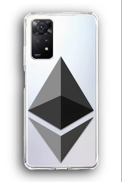 Xiaomi Redmi Note 11 Pro Uyumlu Baskılı Şeffaf Kılıf Kapak "Etherium"