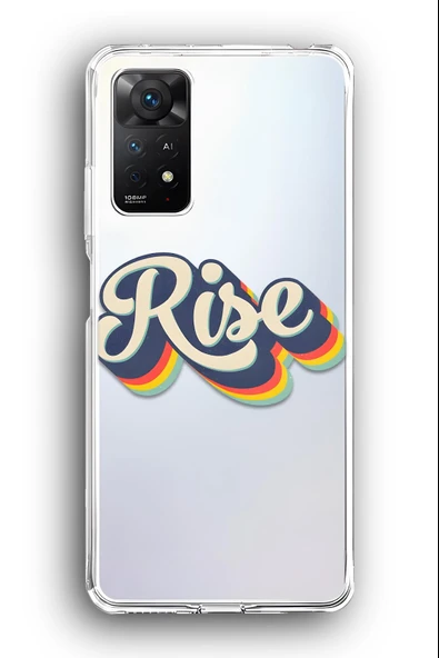 Xiaomi Redmi Note 11 Pro Uyumlu Baskılı Şeffaf Kılıf Kapak "Rise Bebeğim"