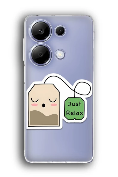 Xiaomi Redmi Note 13 Pro Uyumlu Baskılı Şeffaf Kılıf Kapak "Çay Poşeti Teabag"