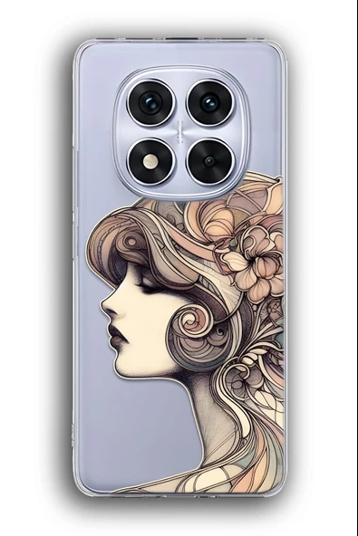 Xiaomi Redmi Note 14 Pro 5G Uyumlu Baskılı Şeffaf Kılıf Kapak "Ai Yapay Zeka Kadın" - 1