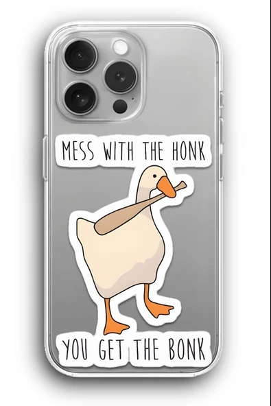 iPhone 11 Pro Max Uyumlu Baskılı Şeffaf Kılıf Kapak "Ördek Duck Bela"
