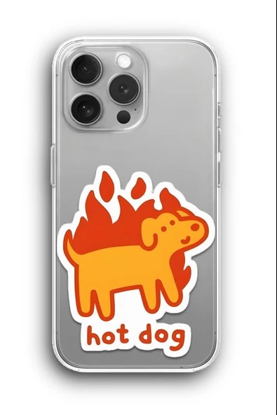 iPhone 11 Pro Uyumlu Baskılı Şeffaf Kılıf Kapak "Hotdog Sosisli Köpek"