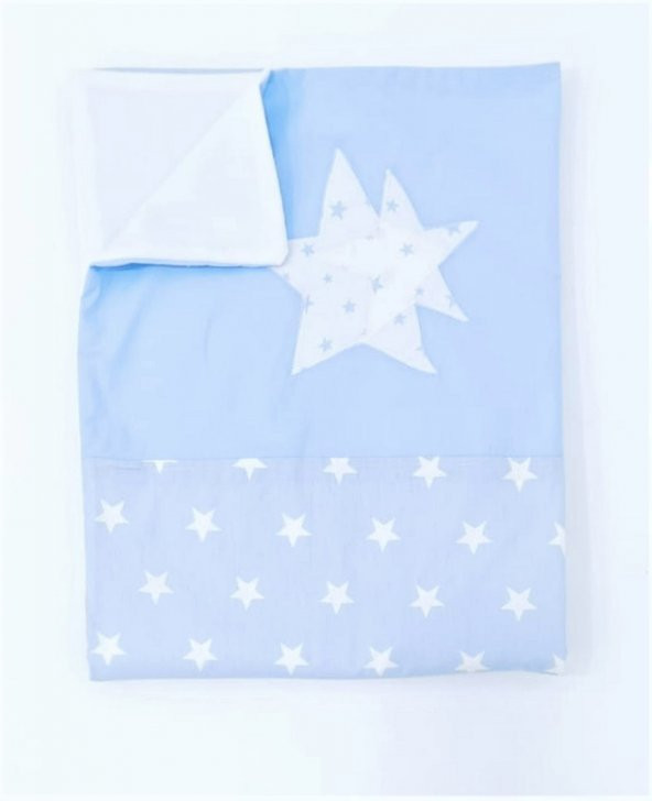 Bebek Polar Battaniye - Yıldız Desen Mavi Renk