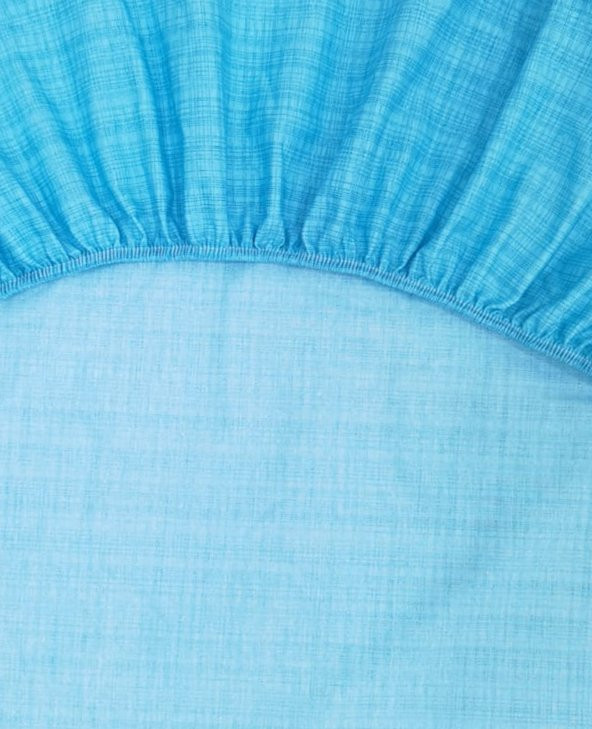 Mordesign 160X200 Çift Kişilik Lastikli Çarşaf Seti Turkuaz - 3