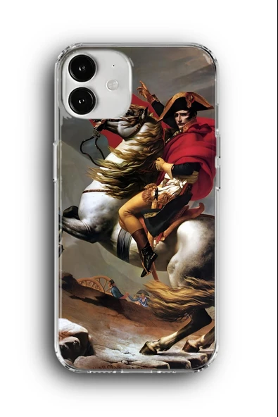 iPhone 12 Mini Uyumlu Baskılı Şeffaf Kılıf Kapak "Napoleon Fetih"