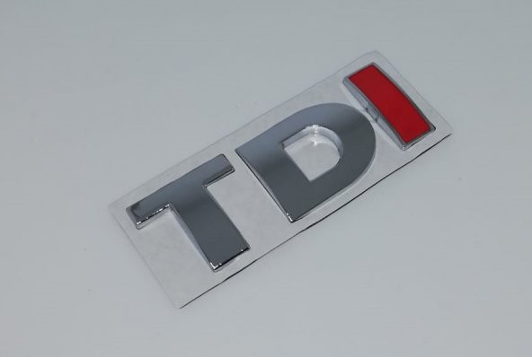TDI Metal Çamurluk Bagaj Yazısı Tek Kırmızı