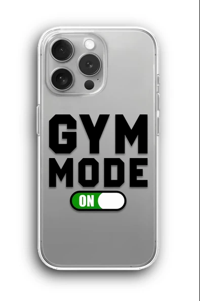 iPhone 12 Pro Uyumlu Baskılı Şeffaf Kılıf Kapak "Gym Mode On"