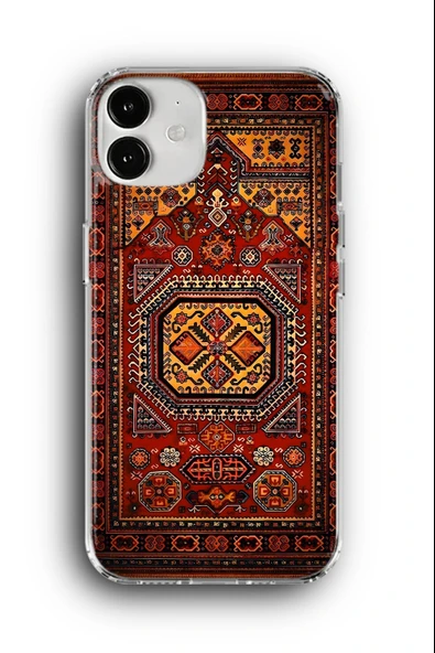 iPhone 12 Uyumlu Baskılı Şeffaf Kılıf Kapak "Yolluk Halı"