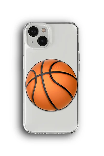 iPhone 13 Mini Uyumlu Baskılı Şeffaf Kılıf Kapak "Basketbol Pota"