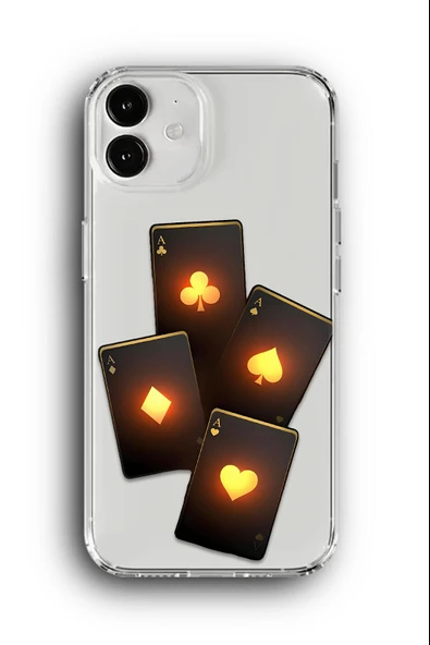 iPhone 12 Uyumlu Baskılı Şeffaf Kılıf Kapak "Golden Aslar"