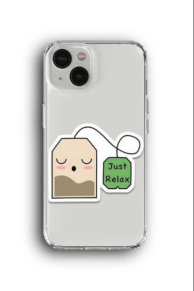 iPhone 13 Mini Uyumlu Baskılı Şeffaf Kılıf Kapak "Çay Poşeti Teabag"