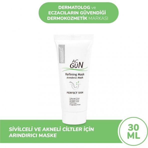 Dermoskin Acgun Sivilceli ve Akneli Ciltler İçin Arındırıcı Mask 30ml