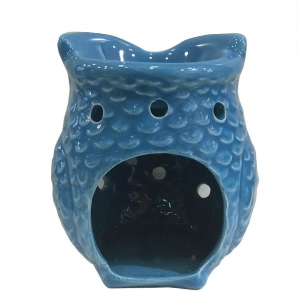 Baykuş Buhurdanlık Mavi Oil Bunner Gift Set - 2
