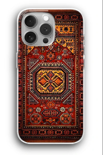 iPhone 14 Pro Max Uyumlu Baskılı Şeffaf Kılıf Kapak "Yolluk Halı"